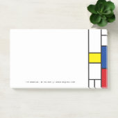 Mondrian Minimalistisch Geometric De Stijl Moderne Post-it Klebezettel (Büro)