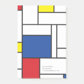 Mondrian Minimalistisch Geometric De Stijl Moderne Post-it Klebezettel (Vorderseite)