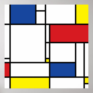 Mondrian Minimalistisch Geometric De Stijl Moderne Poster