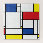 Mondrian Minimalistisch Geometric De Stijl Moderne Puzzle<br><div class="desc">Original Mondrian Inspiriert Minimalistisch De Stijl Moderne Kunst in Rot, Blau, Gelb und Weiß Farbblöcke Design. Dieses einfache Design zeichnet sich durch moderne geometrische Formen und grafische Farbblöcke in fett schwarzen Linien, weißen und leuchtenden Primärfarben aus. Es wird von Piet Mondrians abstrakten Werken und der De Stijl & Neo Plasticism-Bewegung...</div>