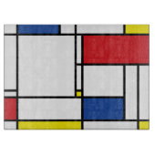 Mondrian Minimalistisch Geometric De Stijl Moderne Schneidebrett (Vorderseite)