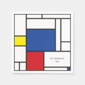 Mondrian Minimalistisch Geometric De Stijl Moderne Serviette (Vorderseite)