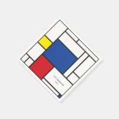Mondrian Minimalistisch Geometric De Stijl Moderne Serviette (Ecke)