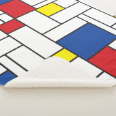 Mondrian Minimalistisch Geometric De Stijl Moderne Sherpadecke (3/4)