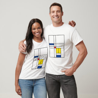 Mondrian Minimalistisch Geometric De Stijl Moderne T-Shirt