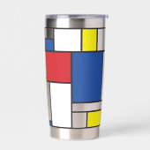 Mondrian Minimalistisch Geometric De Stijl Moderne Thermobecher (Links)