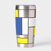 Mondrian Minimalistisch Geometric De Stijl Moderne Thermobecher (Rückseite)