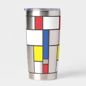 Mondrian Minimalistisch Geometric De Stijl Moderne Thermobecher (Rechts)