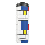 Mondrian Minimalistisch Geometric De Stijl Moderne Thermosbecher (Vorderseite)