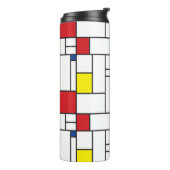 Mondrian Minimalistisch Geometric De Stijl Moderne Thermosbecher (Nach links gedreht)
