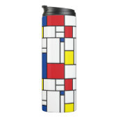 Mondrian Minimalistisch Geometric De Stijl Moderne Thermosbecher (Nach rechts gedreht)