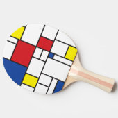 Mondrian Minimalistisch Geometric De Stijl Moderne Tischtennis Schläger (Seitenansicht)
