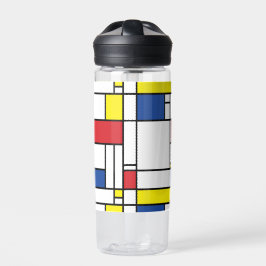 Mondrian Minimalistisch Geometric De Stijl Moderne Trinkflasche