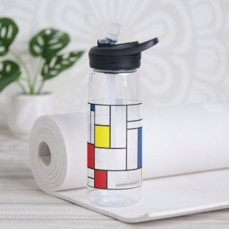 Mondrian Minimalistisch Geometric De Stijl Moderne Trinkflasche