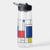 Mondrian Minimalistisch Geometric De Stijl Moderne Trinkflasche (Rechts)