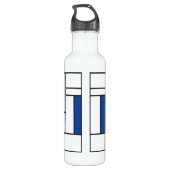 Mondrian Minimalistisch Geometric De Stijl Moderne Trinkflasche (Rückseite)