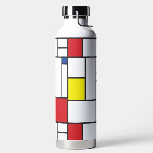 Mondrian Minimalistisch Geometric De Stijl Moderne Trinkflasche (links)