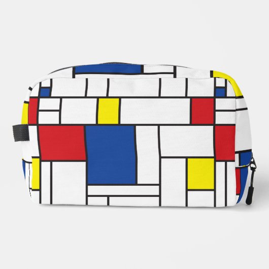 Mondrian Minimalistisch Geometric De Stijl Moderne Waschbeutel (Vorderseite)