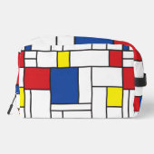 Mondrian Minimalistisch Geometric De Stijl Moderne Waschbeutel (Rückseite)