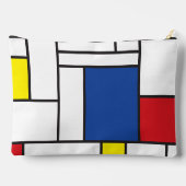 Mondrian Minimalistisch Geometric De Stijl Moderne Zubehörtasche (Rückseite)