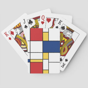 Mondrian Minimalistische Abstrakte Kunst Primärfar Spielkarten