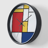 Mondrian Minimalistische Abstrakte Kunstkompositio Uhr (Winkel)