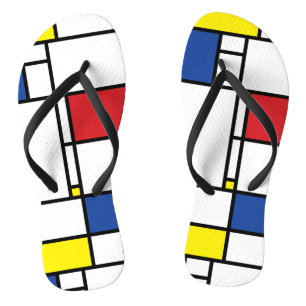 Mondrian Minimalistische Geometrische De-Stijl-Mod Badesandalen