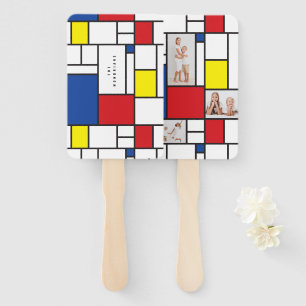 Mondrian Minimalistische Geometrische De-Stijl-Mod Fächer