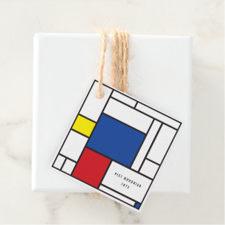 Mondrian Minimalistische Geometrische De Stijl Mod Geschenkanhänger