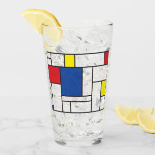 Mondrian Minimalistische Geometrische De-Stijl-Mod Glas
