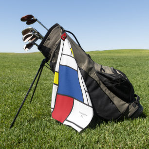 Mondrian Minimalistische Geometrische De-Stijl-Mod Golfhandtuch