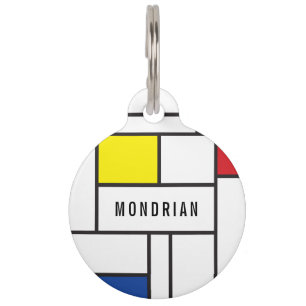 Mondrian Minimalistische Geometrische De-Stijl-Mod Haustiermarke