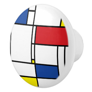 Mondrian Minimalistische Geometrische De Stijl Mod Keramikknauf