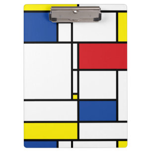 Mondrian Minimalistische Geometrische De-Stijl-Mod Klemmbrett