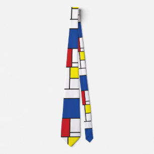 Mondrian Minimalistische Geometrische De-Stijl-Mod Krawatte