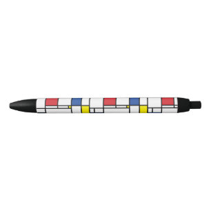 Mondrian Minimalistische Geometrische De-Stijl-Mod Kugelschreiber