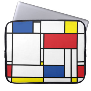 Mondrian Minimalistische Geometrische De-Stijl-Mod Laptopschutzhülle