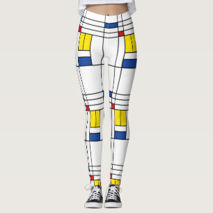 Mondrian Minimalistische Geometrische De-Stijl-Mod Leggings