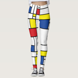 Mondrian Minimalistische Geometrische De Stijl Mod Leggings