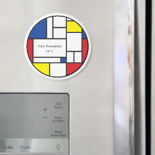 Mondrian Minimalistische Geometrische De-Stijl-Mod Magnet