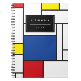 Mondrian Minimalistische Geometrische De-Stijl-Mod Notizblock
