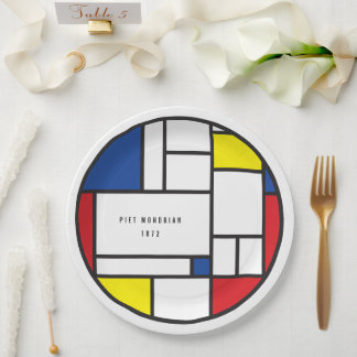 Mondrian Minimalistische Geometrische De Stijl Mod Pappteller