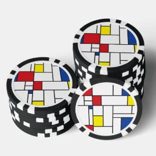 Mondrian Minimalistische Geometrische De Stijl Mod Pokerchips