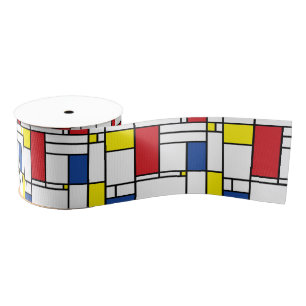 Mondrian Minimalistische Geometrische De-Stijl-Mod Ripsband
