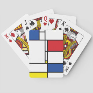 Mondrian Minimalistische Geometrische De-Stijl-Mod Spielkarten