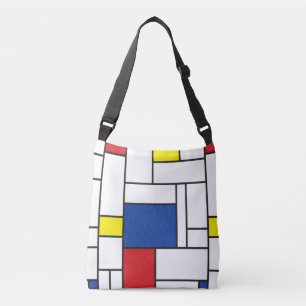 Mondrian Minimalistische Geometrische De-Stijl-Mod Tragetaschen Mit Langen Trägern