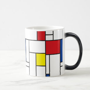 Mondrian Minimalistische Geometrische De-Stijl-Mod Verwandlungstasse