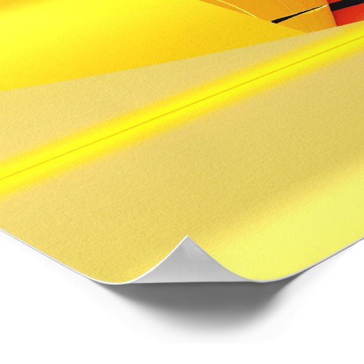 Mondrian Modern Abstraktes Fraktal Art Poster (Ecke)