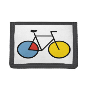 Mondrian Modern Art Bicycle Geldbeutel Trifold Geldbörse