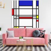 Mondrian Modern Art Leinwanddruck (Insitu (Wohnzimmer))